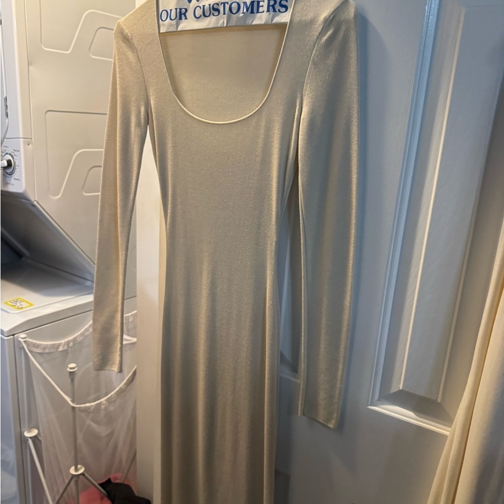 Tom Ford Cream knit Maxi Dress XXS STAINS